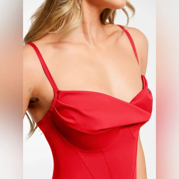 Popilush Shapewear Draped Bust Hourglass Corset Bodysuit, NWT, Size Medium - Picture 5 of 9